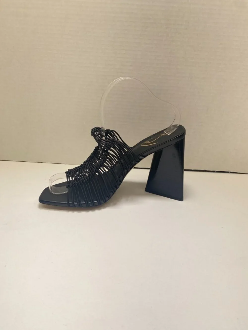SAM EDELMAN Women's Laurette Block-Heel Black Sandals sz 9